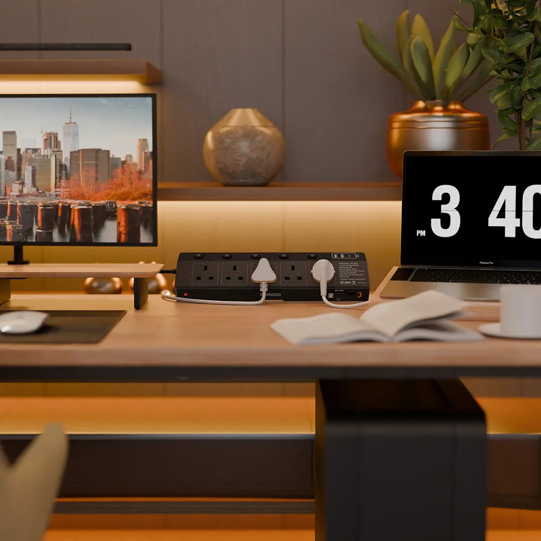 Porodo Voltguard Multi-Port Power Socket PD 20W - Black Porodo Voltguard Multi-Port Power Socket PD 20W - Black